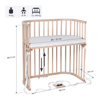 Beistellbett Boxspring 89x51 cm