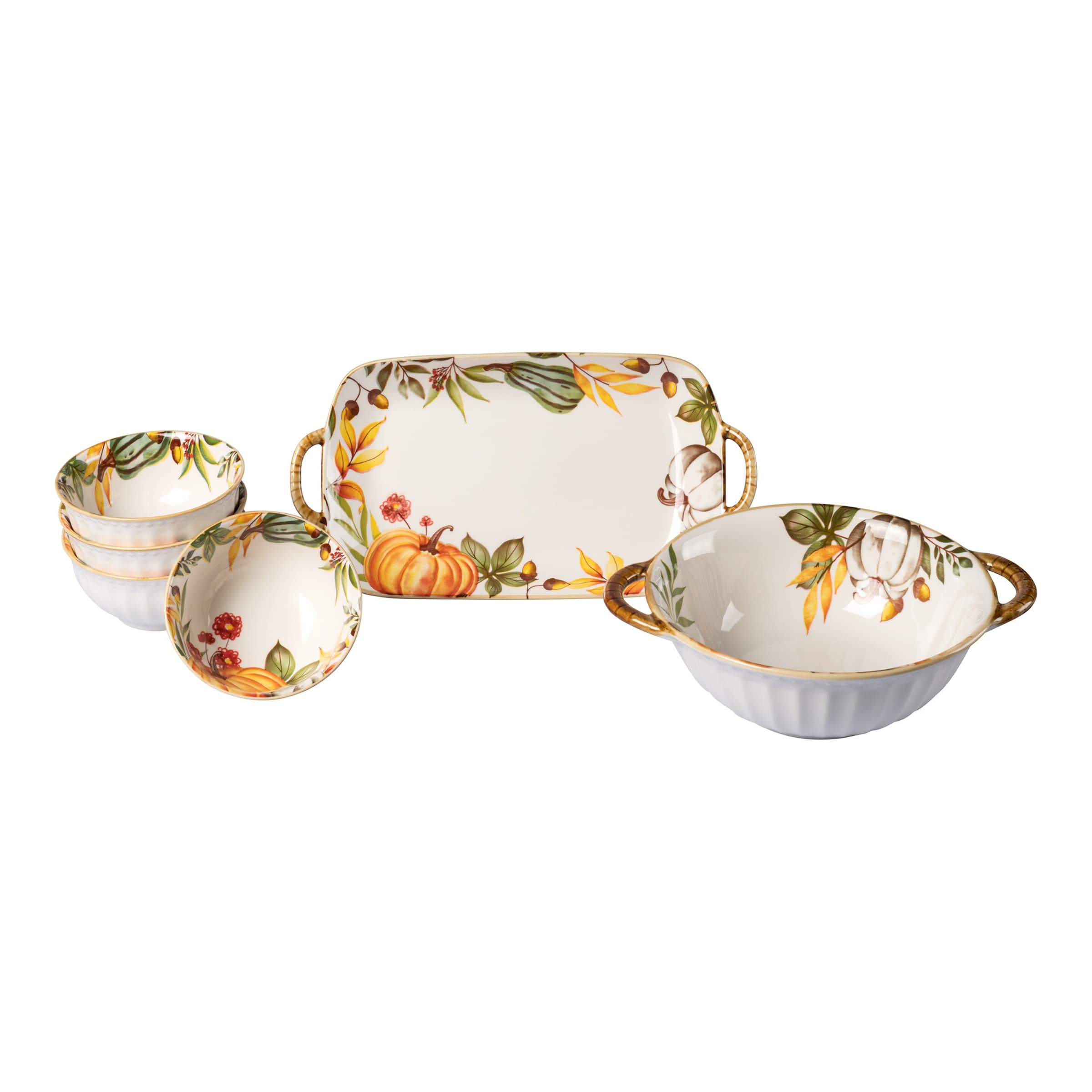 Porzellan-Set „Goldener Herbst“, 6-teilig