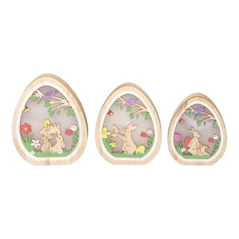 Œufs de Pâques à LED « Lapins », 3 pièces