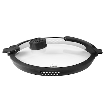 STONELINE SMELL WELL FUTURE Glasdeckel 32 cm mit SMELL WELL Funktion | Schwarz