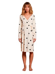 Set MON COEUR aus Damen Nachthemd, Baby Body & Beutel, Bio-Baumwolle
