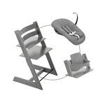Produit Ensemble complet chaise haute évolutive avec kit nouveau-né deep grey et kit bébé