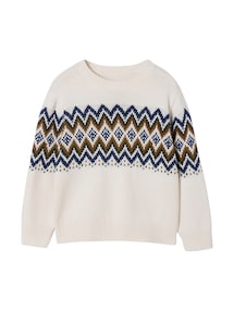 Jungen Strickpullover mit Jacquard-Motiv