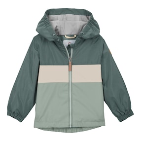 Veste de pluie à capuche color-blocking