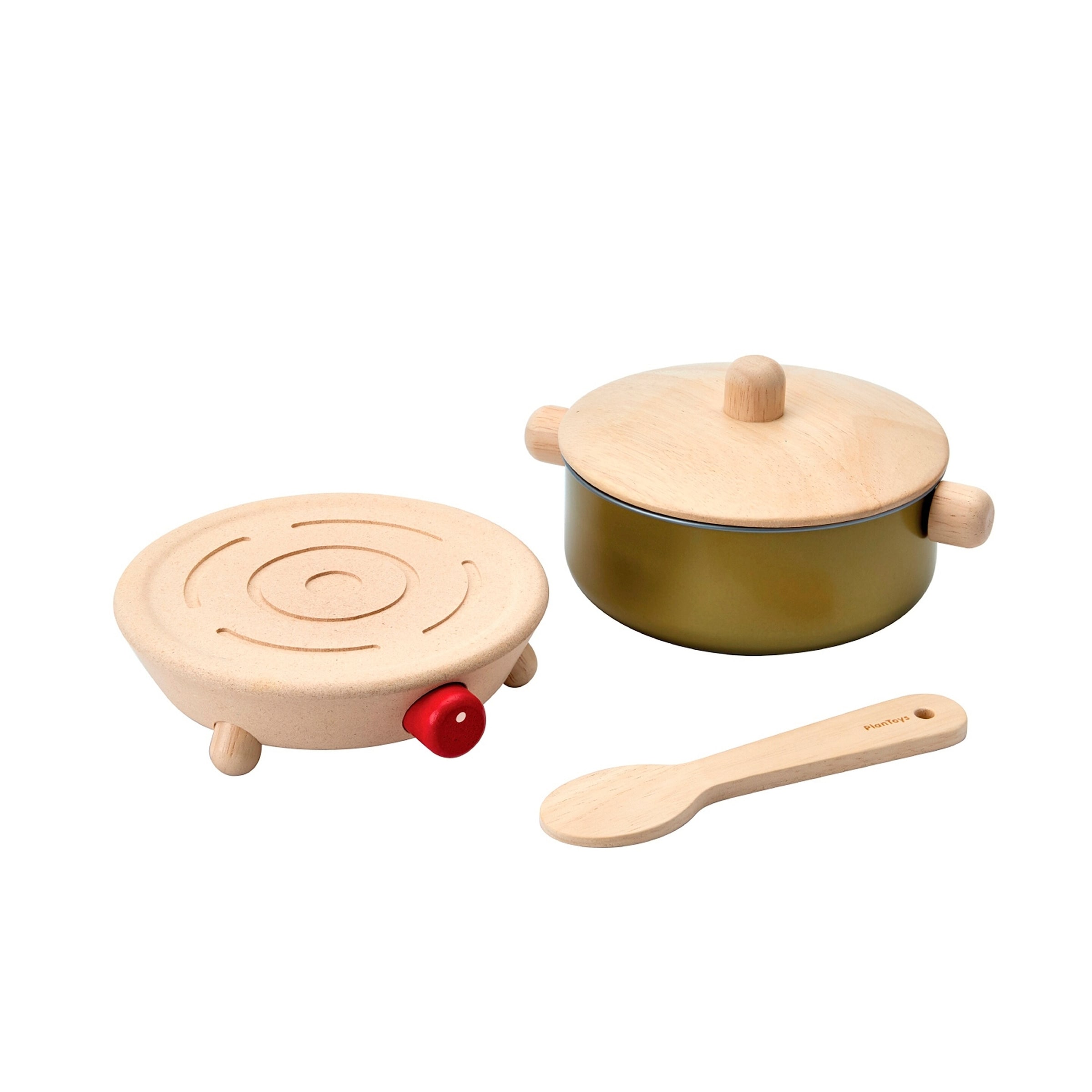 Plantoys Kochtopf mit Kochplatte Spiel-Set