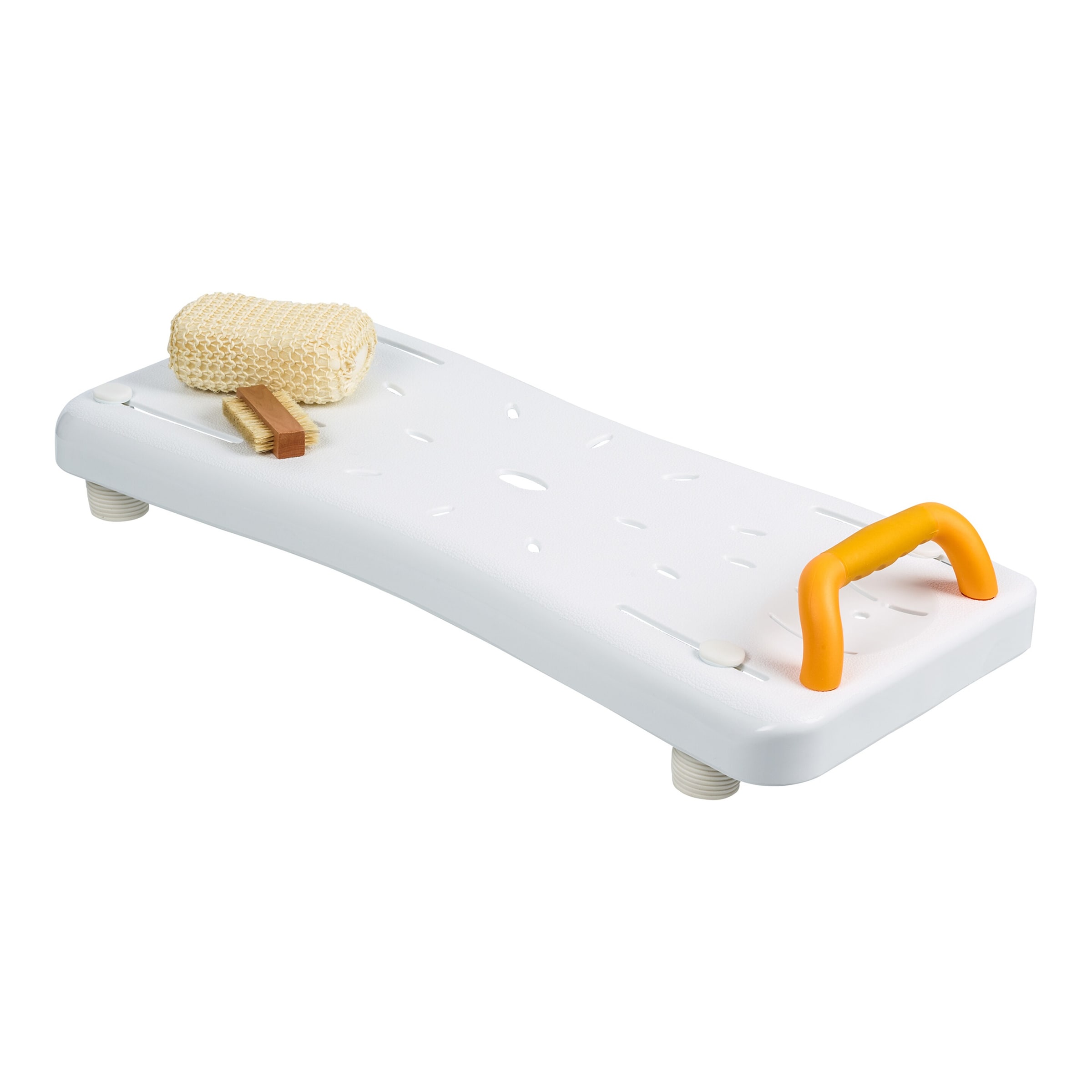 Badewannenbrett gelb weiss