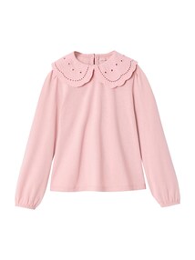 Shirt mit Lochstickerei-Kragen Mädchen
