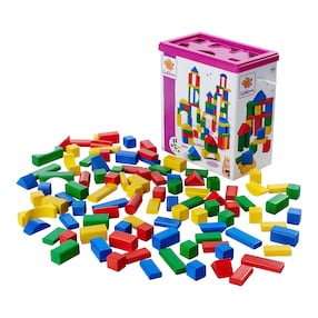 Cubes de construction multicolores 100 pièces