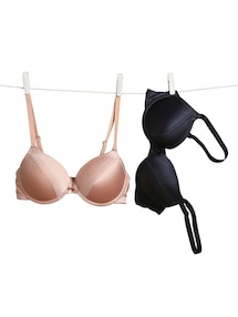 2er-Pack BHs aus Mikrofaser-Satin