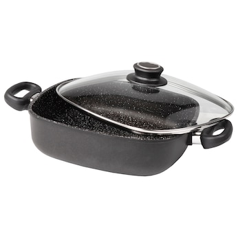 STONELINE Made in Germany Servierpfanne Eckig 24 cm | mit Deckel