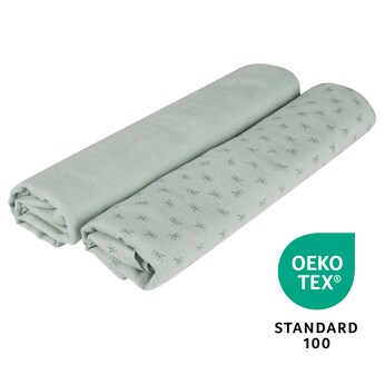 2er Set Puck- und Stilltuch Lil Planet frosty green 