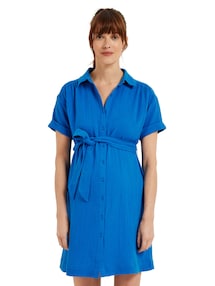 Kurzes Blusenkleid aus Baumwoll-Musselin für Schwangerschaft & Stillzeit