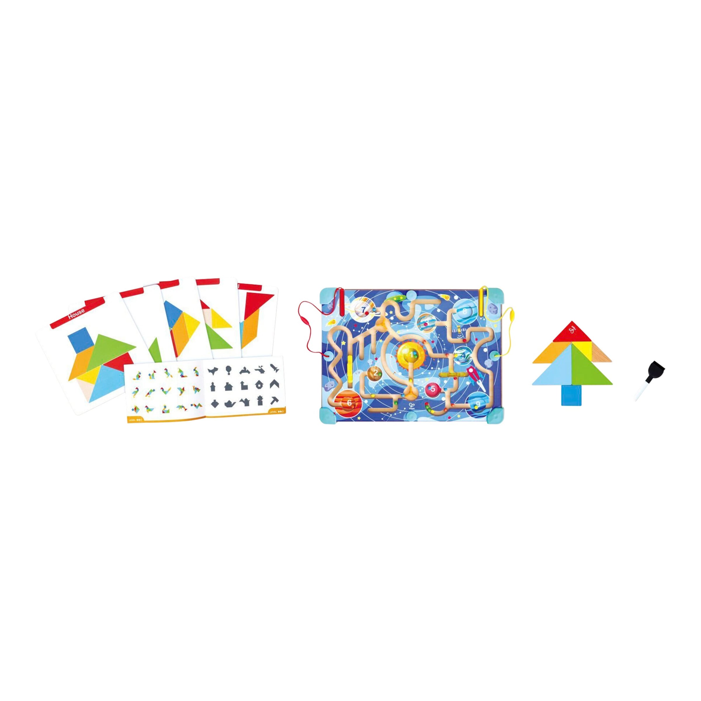 Hape Labyrinth- & Tangram-Tafel Weltraum
