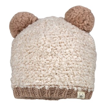 Plüsch-Strickmütze Bommel