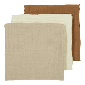Lot de 3 langes en gaze 70 x 70 cm