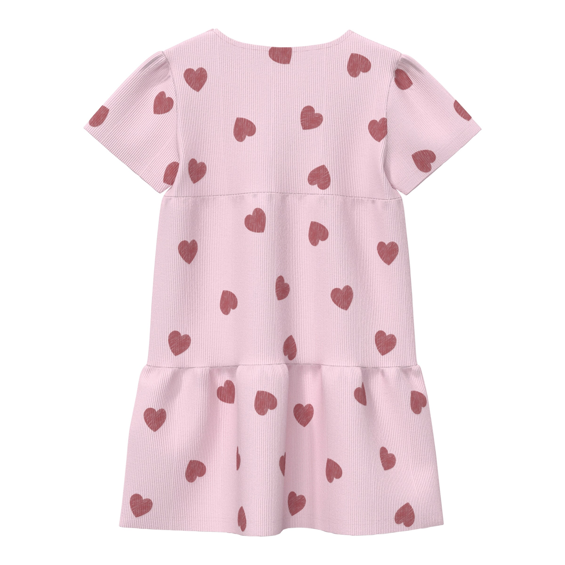 S.Oliver Kleid kurzarm Herzen Rippqualität