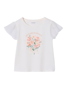 T-Shirt mit T¸ll‰rmeln und Blumenmotiv, M‰dchen
