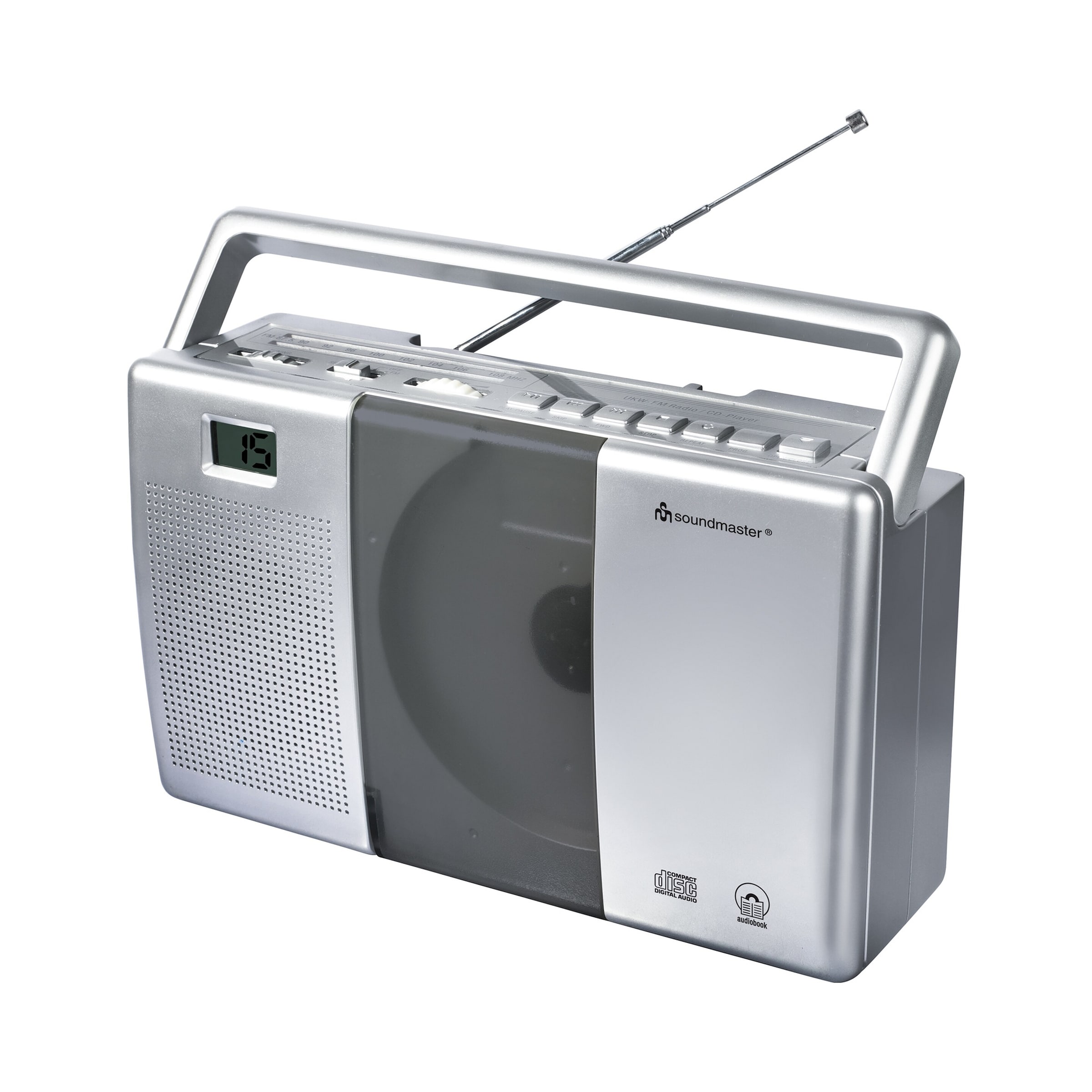 UKW-Kofferradio RCD1185 mit CD-Spieler silber grau