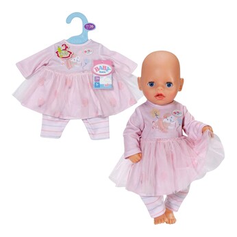 Puppen Outfit Kleid rosé 36 cm