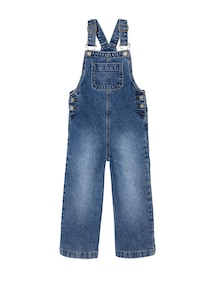Mädchen Jeans-Latzhose mit weitem Bein