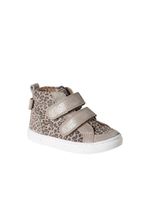 Hohe Baby Klett-Sneakers aus Leder