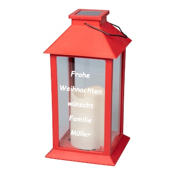 Lanterne solaire LED avec inscription