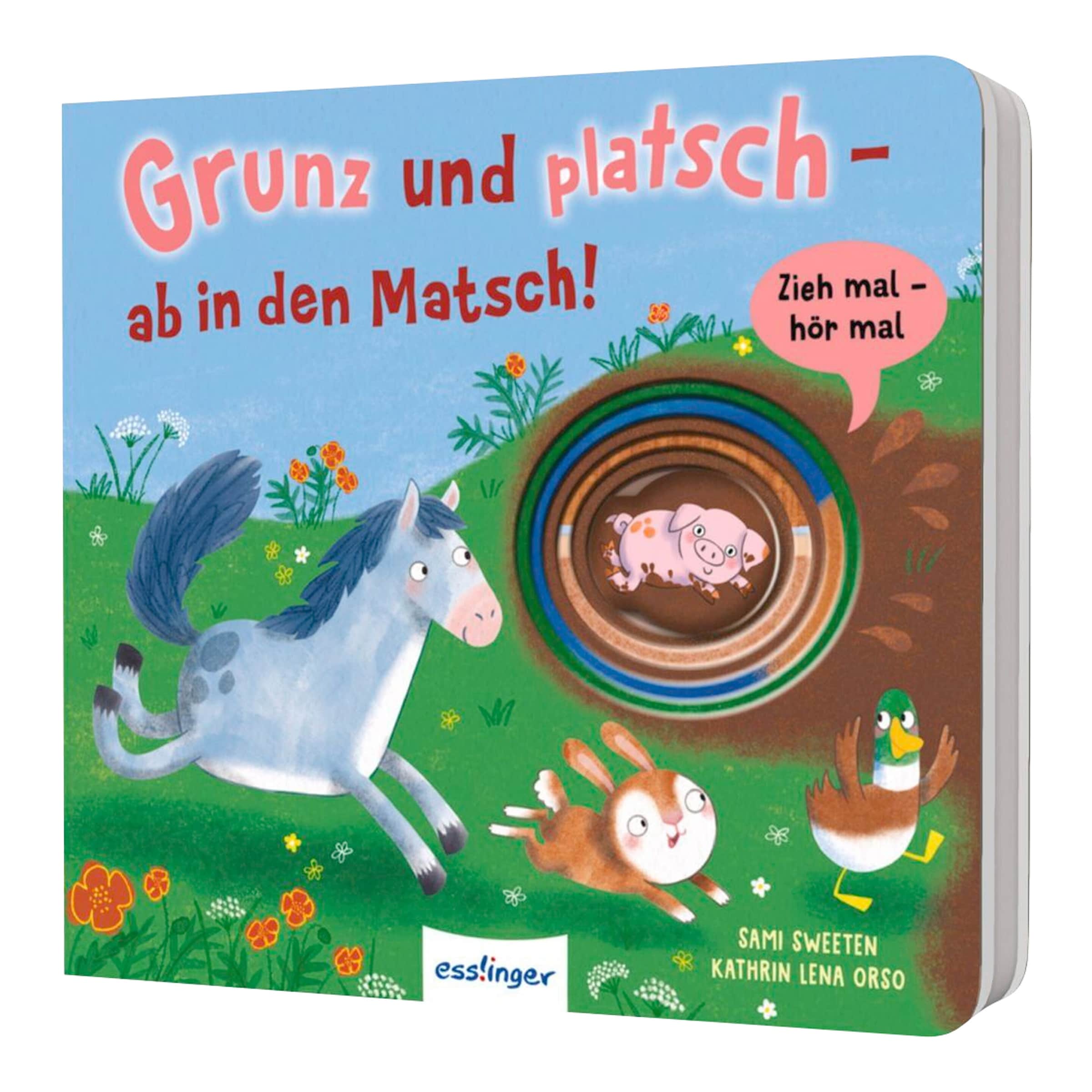 Thienemann-Esslinger Soundbilderbuch Zieh mal, hör mal: Grunz und platsch - ab in den Matsch!