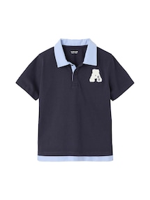 Jungen Poloshirt mit doppeltem Kragen und Recycling-Baumwolle