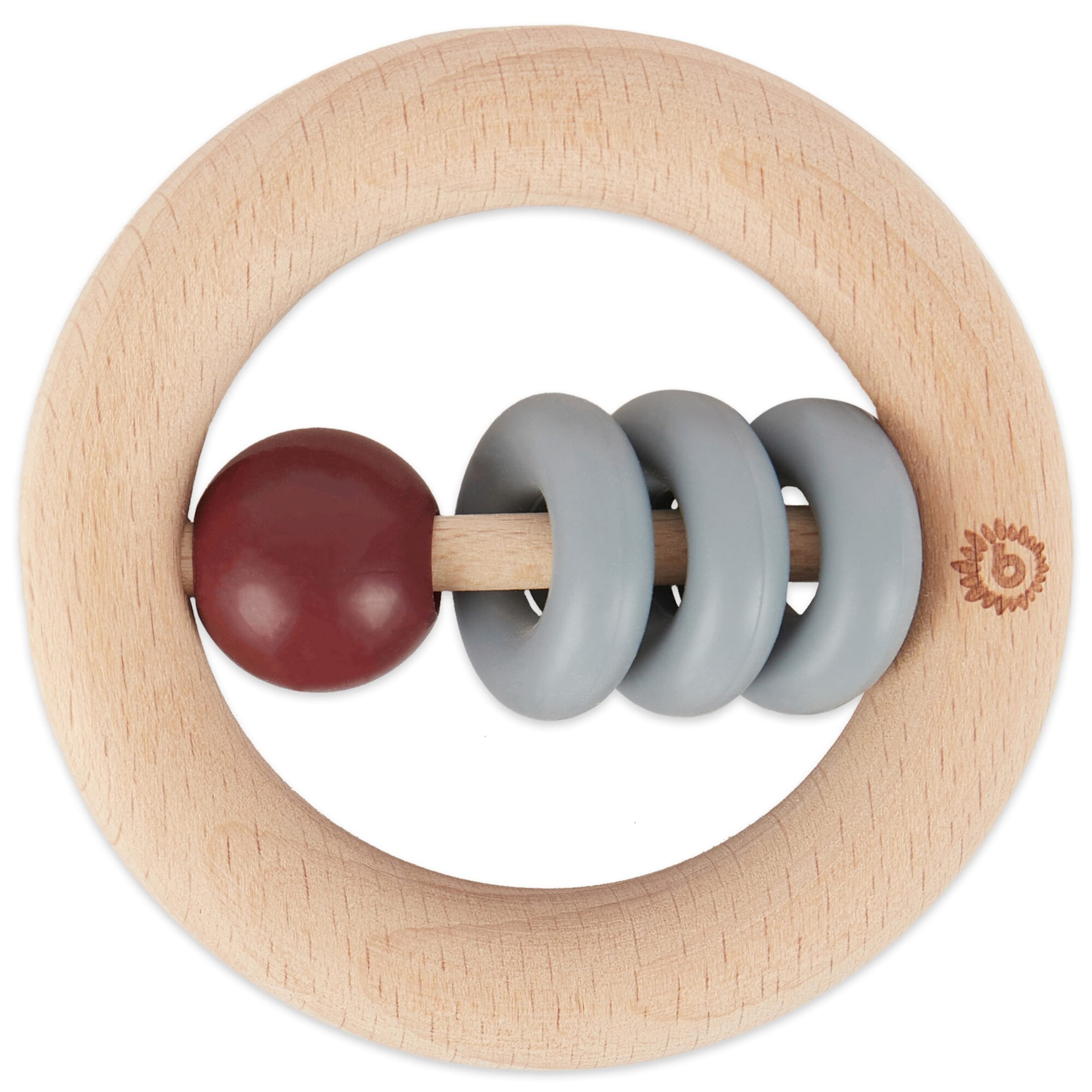 Bieco Holz Beißring mit Silikonball Rund - ab Geburt