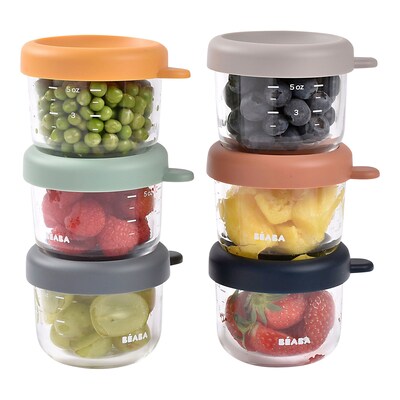 6er-Set Portionsbehälter aus Glas 150 ml