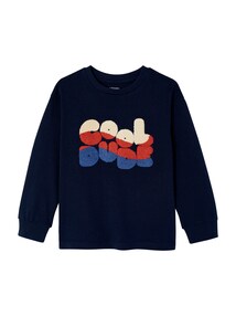 Shirt mit Bouclé-Print Jungen, lange Ärmel