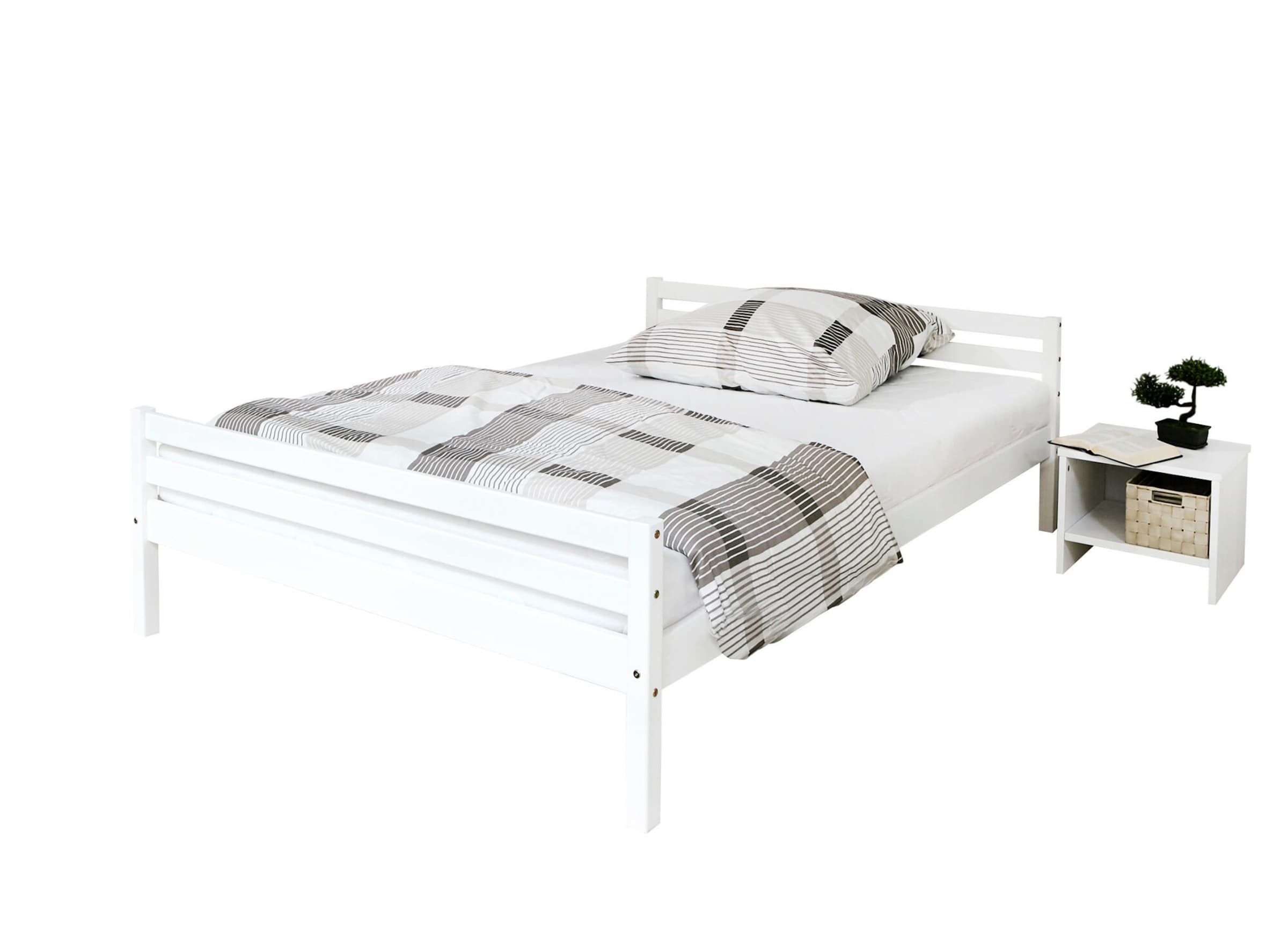 Ticaa Einzelbett Doppelbett Nadine 140x200 Kiefer