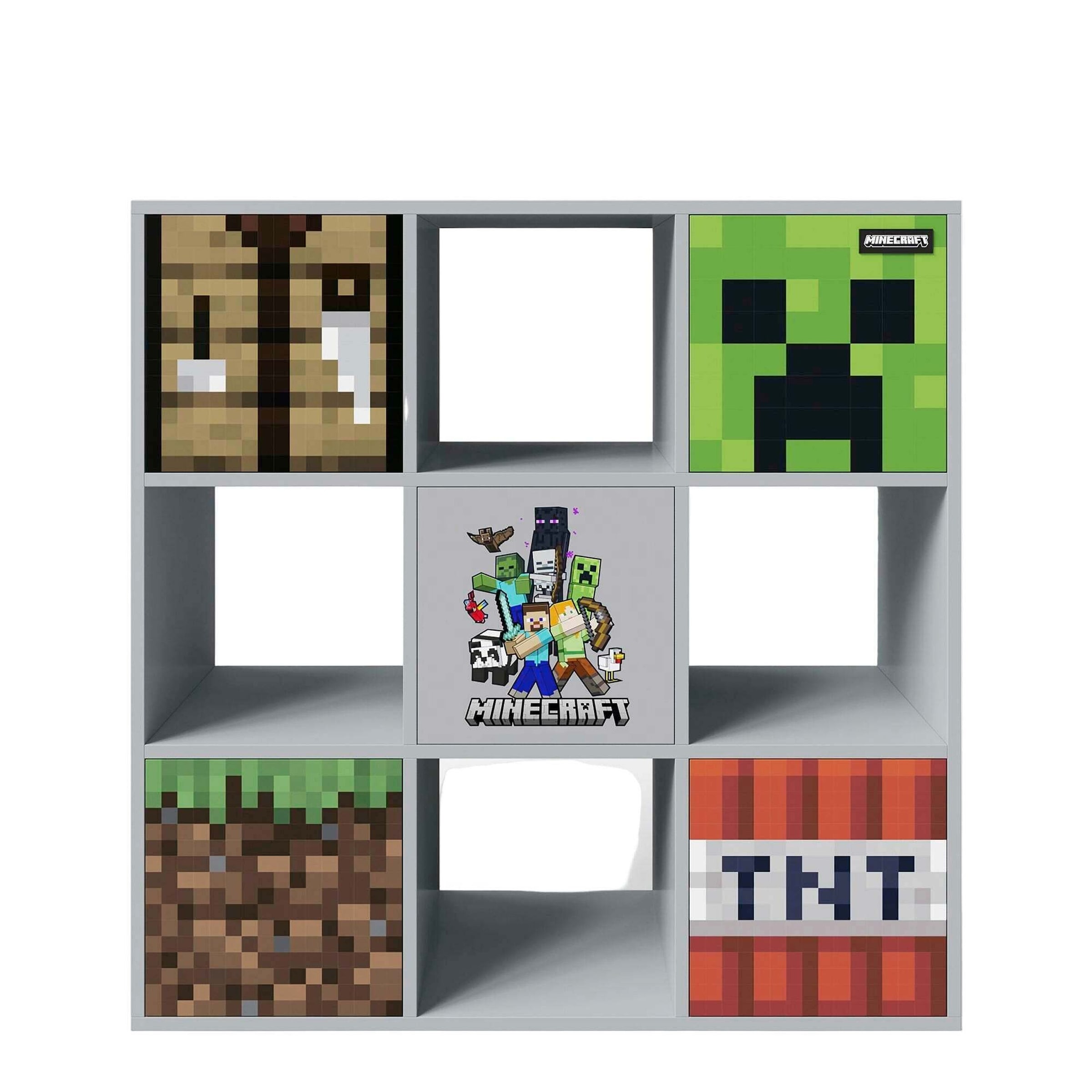 Roba Regal mit 4 Fächern und 5 Türen, Push-Open Minecraft