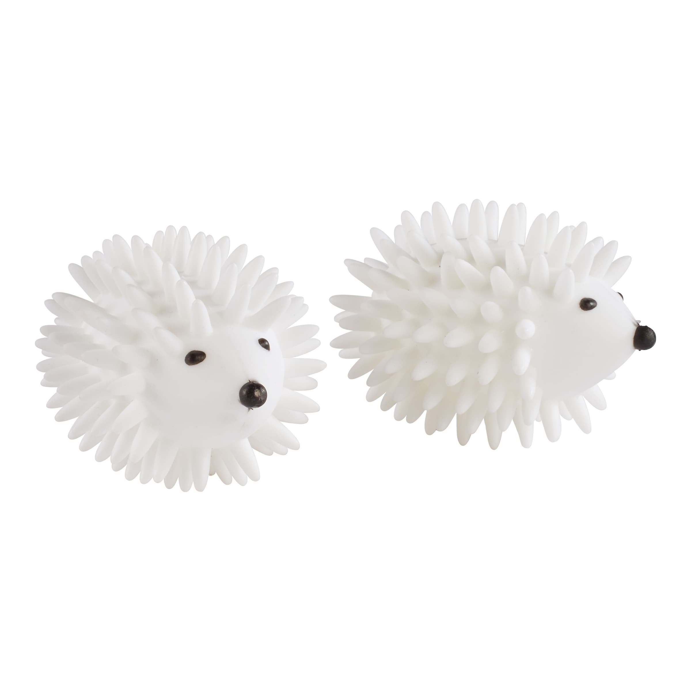 Wasch- und Trocknerbälle "Igel", 2 Stück weiss