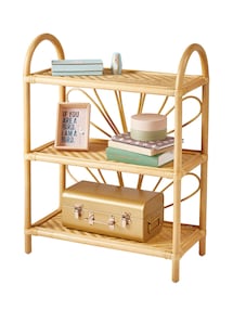 Regal BOHO aus Rattan mit 3 Böden, Kinderzimmer