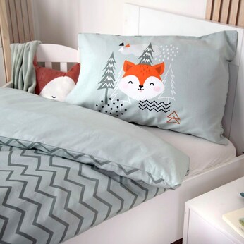 Renforcé Wende-Bettwäsche Nordic Forest 40x60 / 100x135 cm