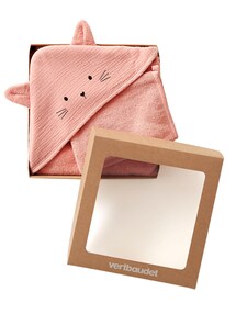 Baby Kapuzenbadetuch & Waschhandschuh, Bio-Baumwolle