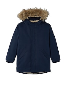 Jungen Jacke mit Kapuze, Wattierung Recycling-Polyester