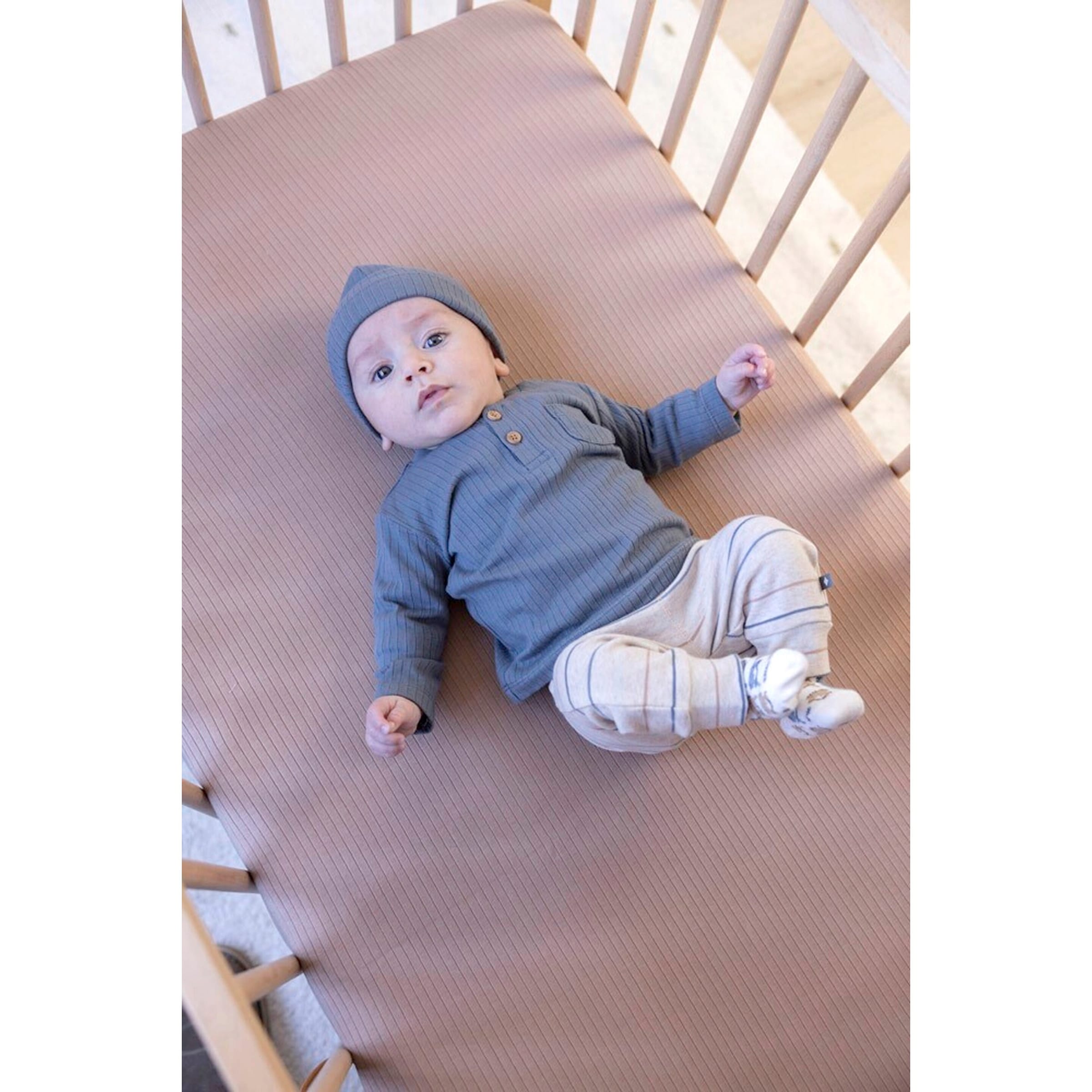 Henley-Shirt langarm Rippqualität