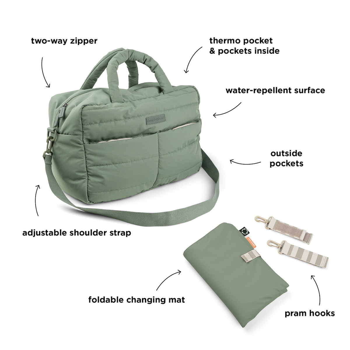 Done by Deer Gesteppte Wickeltasche babywalz
