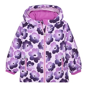 Winterjacke mit Kapuze Blumen