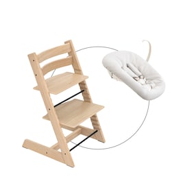 Bundle Treppenhochstuhl Eiche inklusive Newbornset Vanilla White