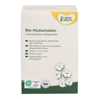 Lot de 5 langes en gaze bio