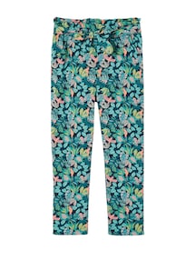 Mädchen 3/4-Hose aus fließendem Stoff, Bundweite verstellbar