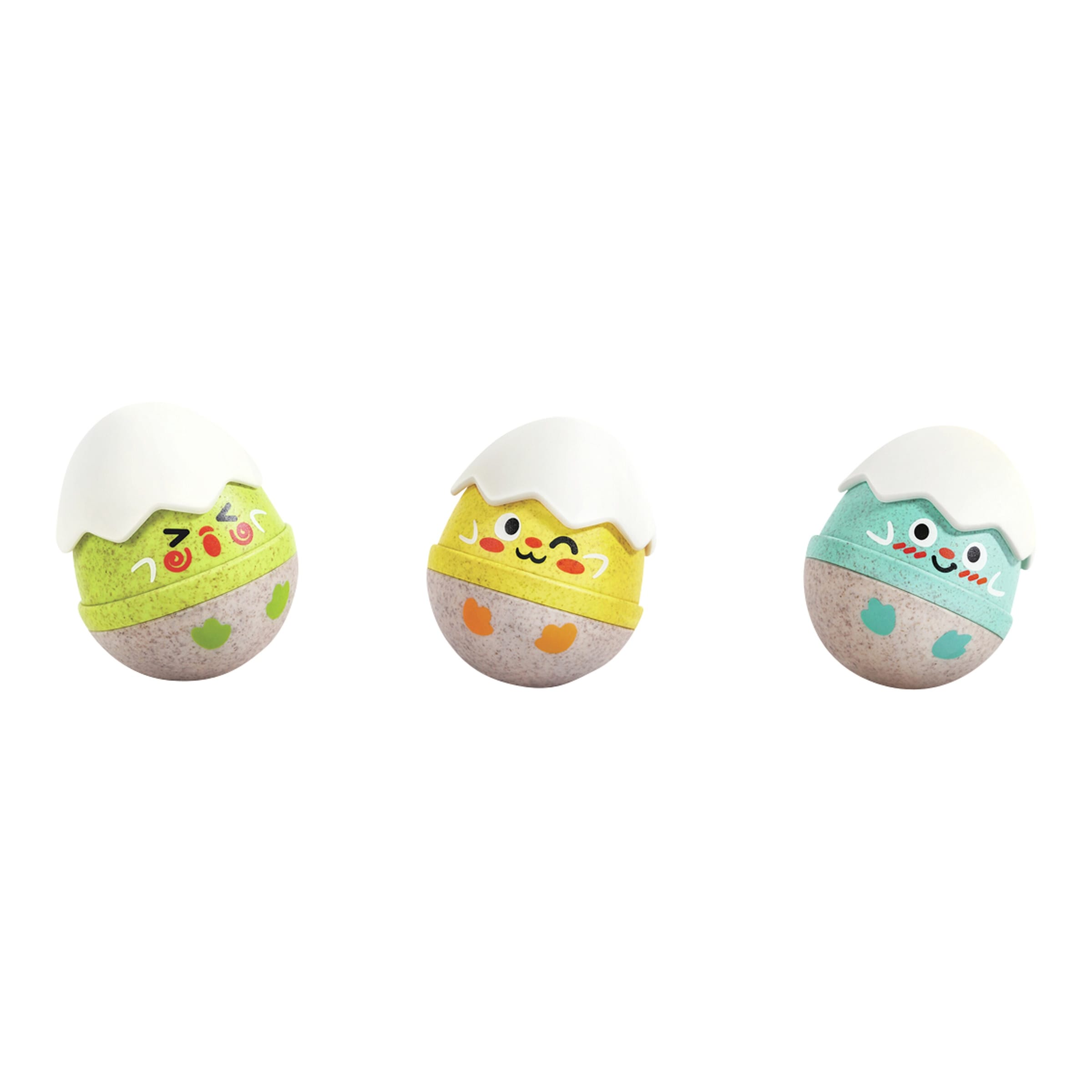 Hape - Set de 3 hochets poussins, Multicolor