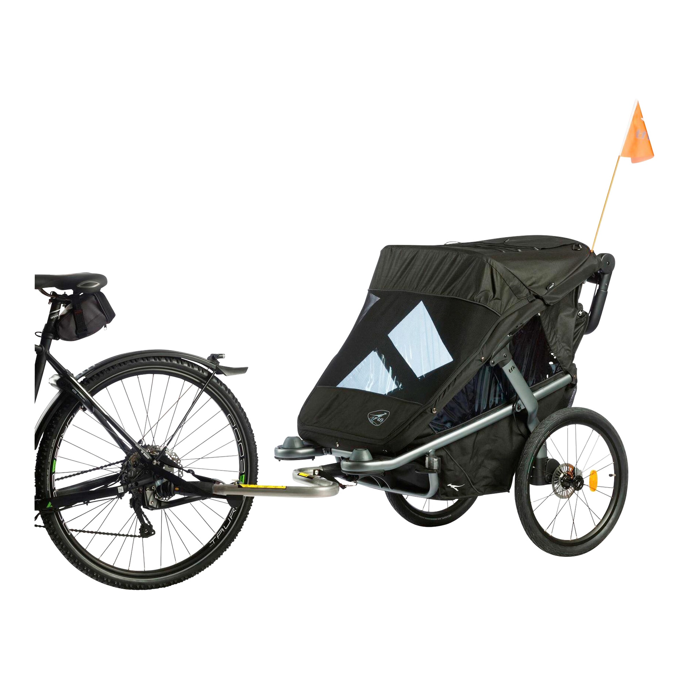 Thumbnail - Tfk Fahrradanhänger Velo inkl. Deichsel schwarz