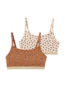 2er-Pack Mädchen Bustiers mit Leo-Print