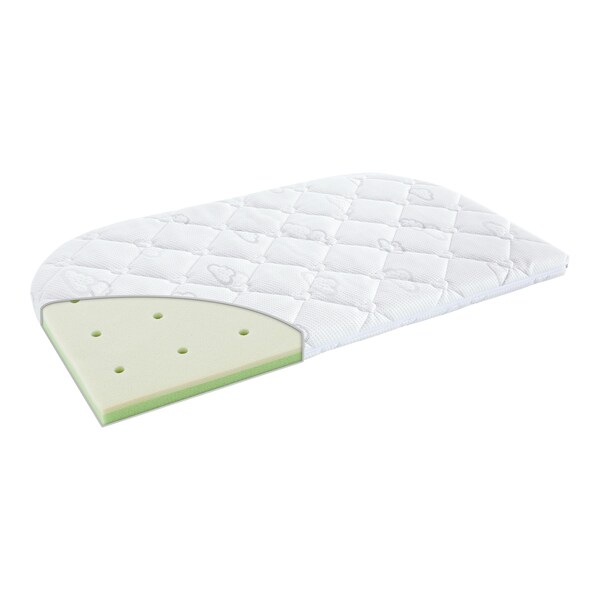 Träumeland Matelas Sleepy Fresh Pour Couffin, Kinderwagen & Stubenkorb – 28 X 73 X 5 Cm – Mousse Froide Élastique, Housse Sleep Fresh Anti-Humidité