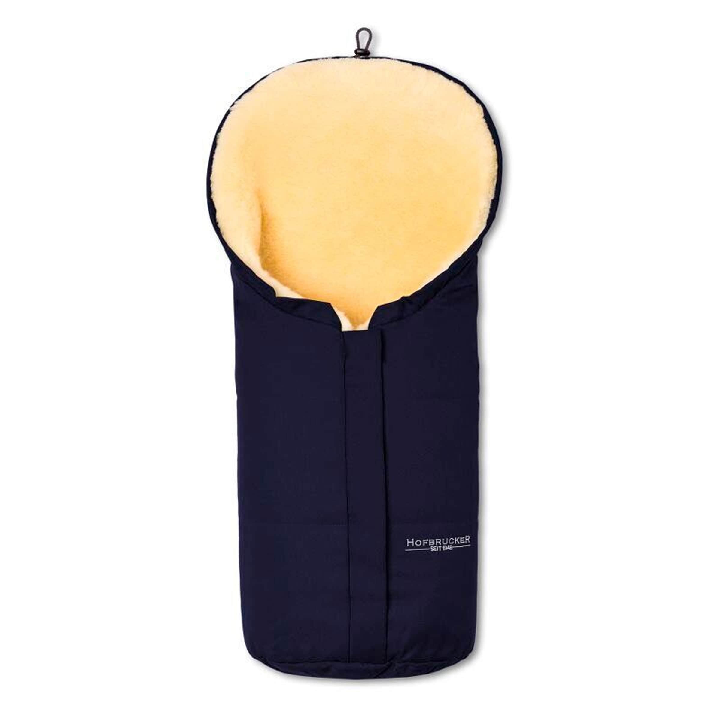 Hofbrucker Kinderwagen Lammfell-Fußsack für Babywanne Eskimo blau