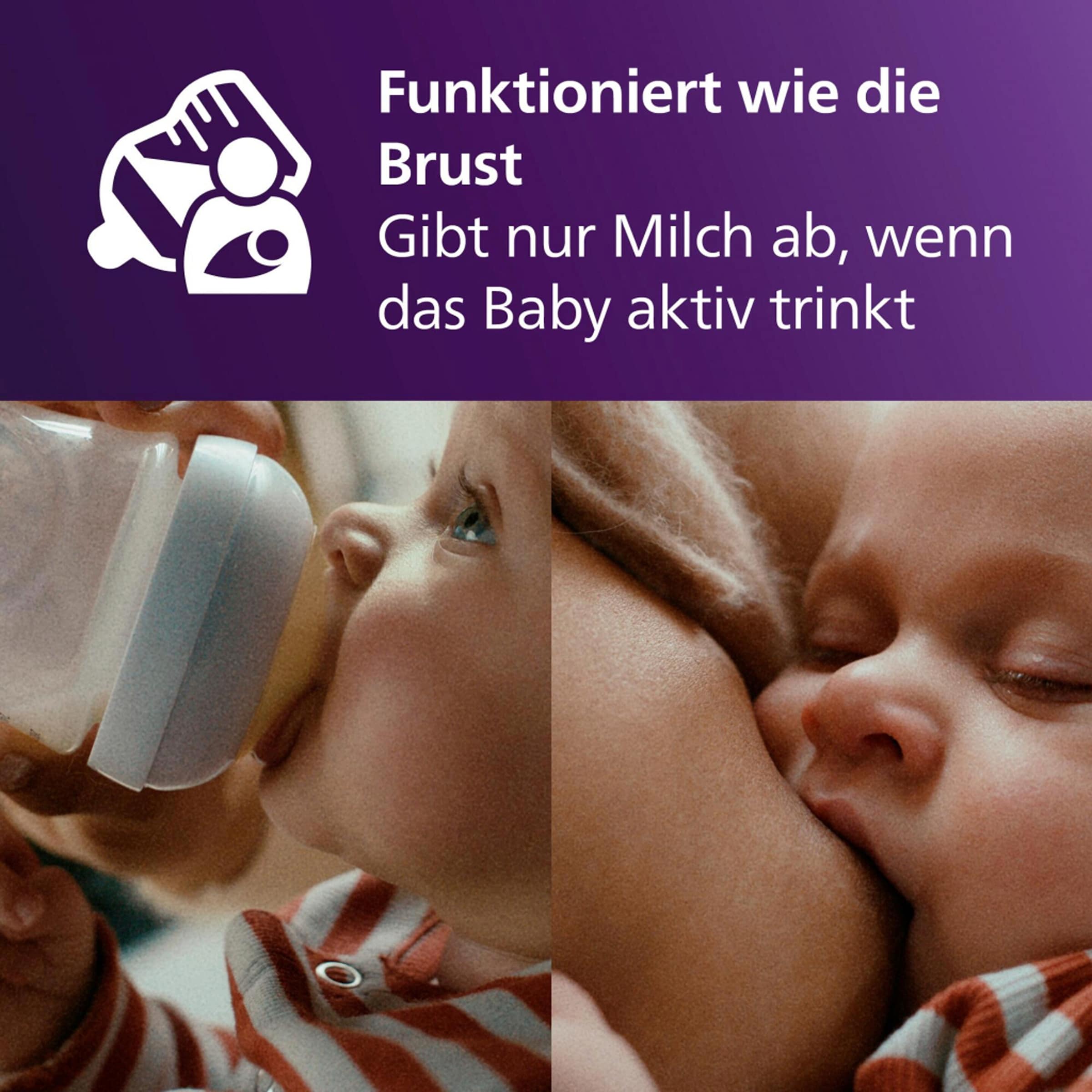 Thumbnail - Philips Avent Babyflasche Natural Response, 125ml, ab Geburt